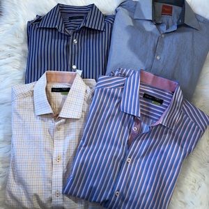Luxury 4 piece dress shirt bundle- size 16-16.5